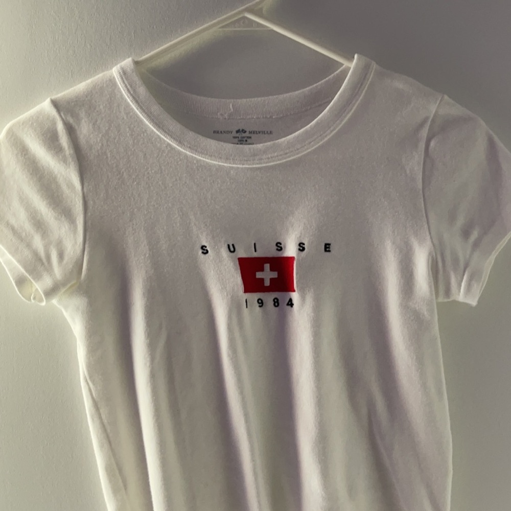 suisse brandy melville john galt baby tee/croptop